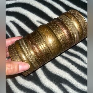 Brass elephant arm bracelet